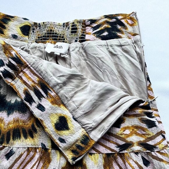 BASH CLAREN TIERED COLORFUL MIDI SKIRT - S - Picture 9 of 14